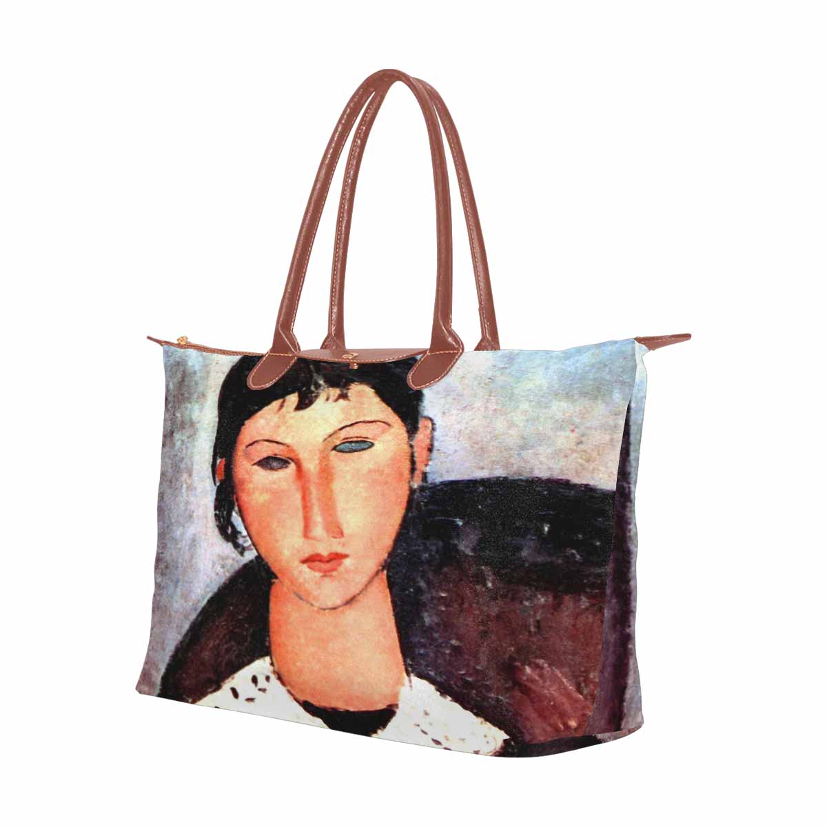 Classic handbag, Modigliani design, choice of 2 colors, Elvira