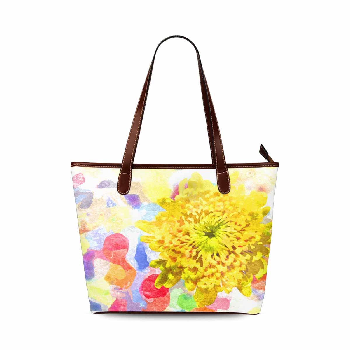 Classic Fabric handbag, watercolor floral, design 289