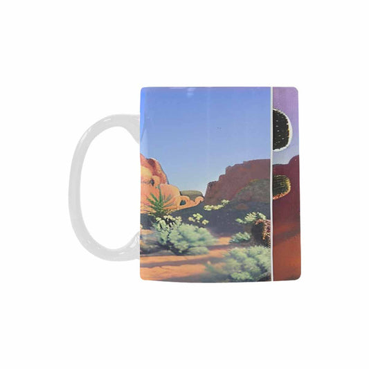 Coffee Mug, tea cup, desert scene, design 27