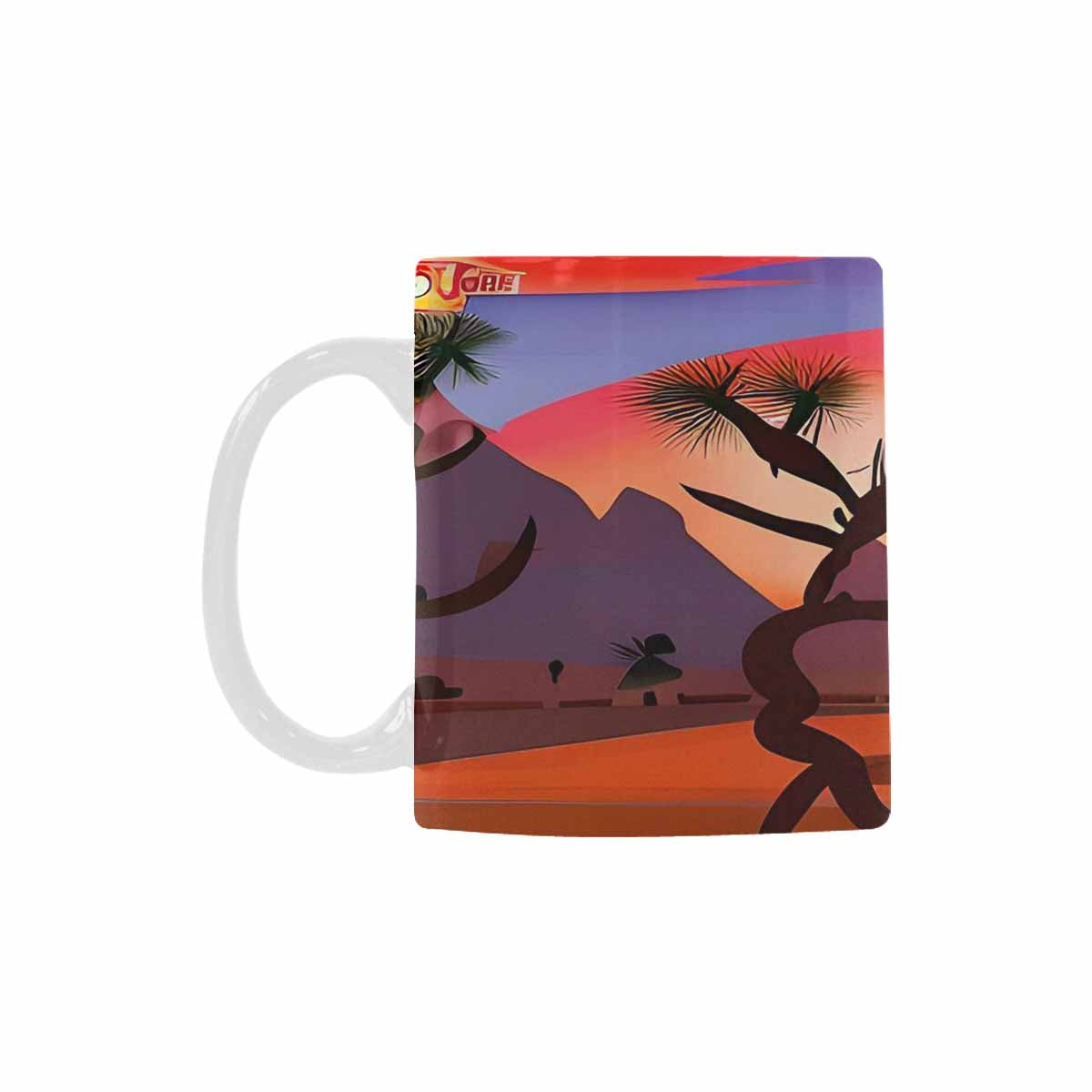 Coffee Mug, tea cup, desert scene, design 89