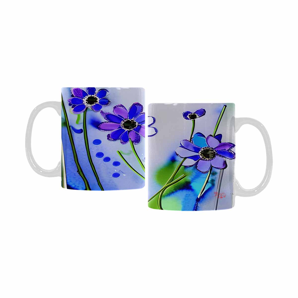 Quality Mug, coffee mug, tea cup, Bright florals, Set 1, Design 151