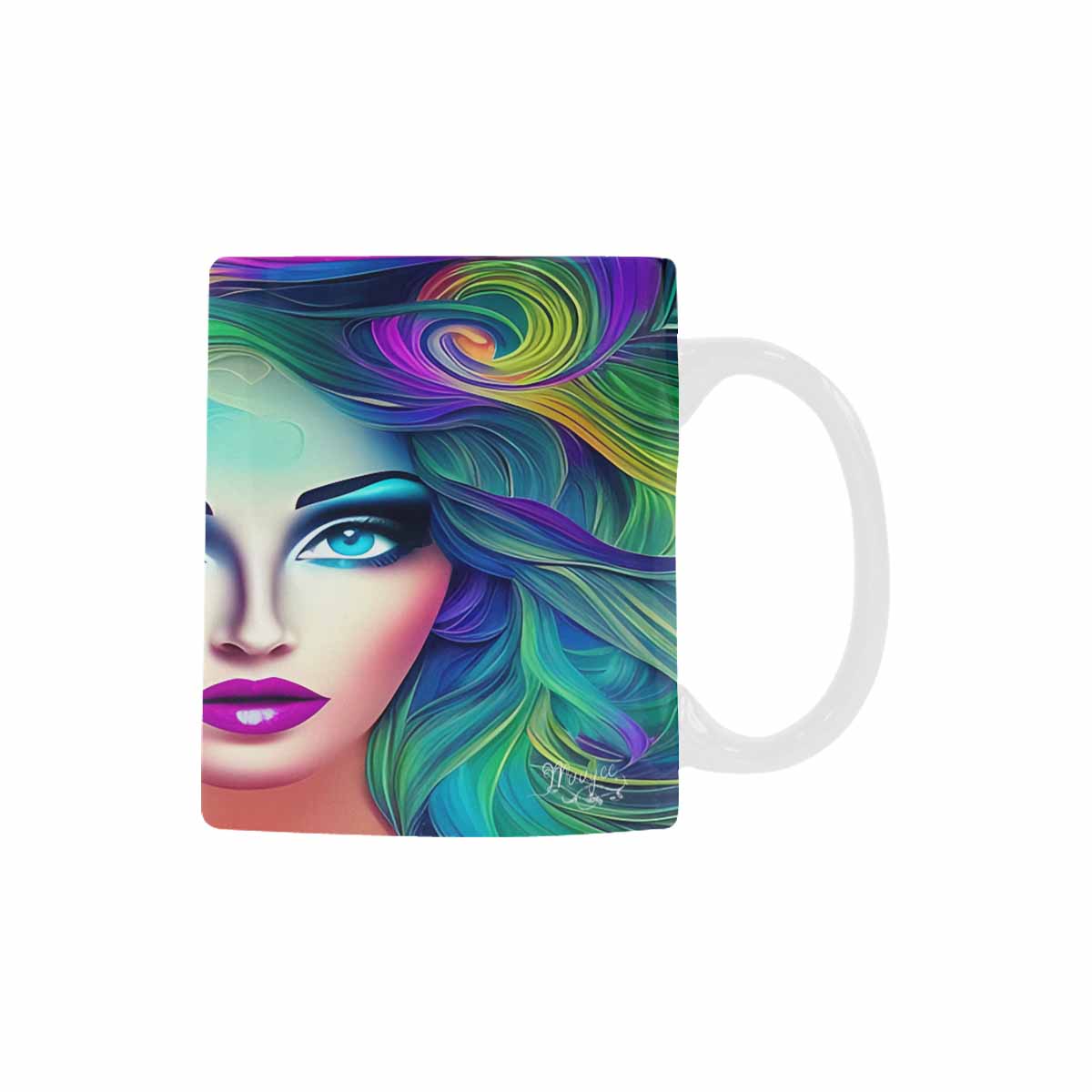 Coffee Mug, tea cup,caucasian Face, design 29