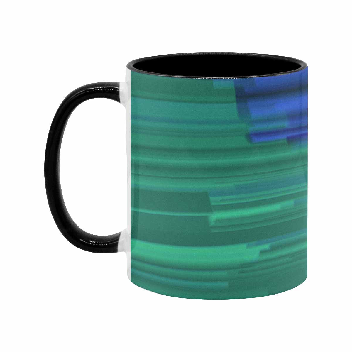 Coffee Mug, tea cup, black core, abstract, design 19