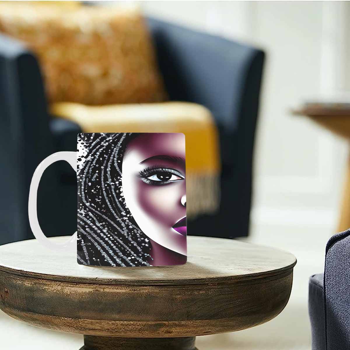 Quality Mug, coffee mug, tea cup, Black Faces, Set 1, design 12