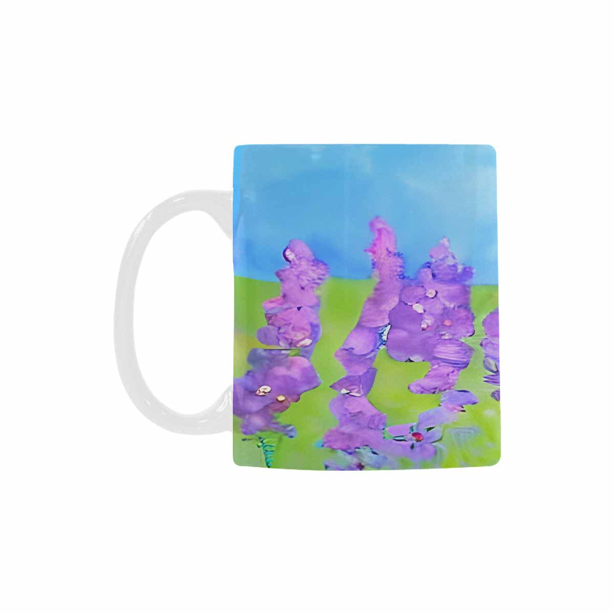 USA made Quality Mug, coffee mug, tea cup, Bright florals, Set 1, Design 100