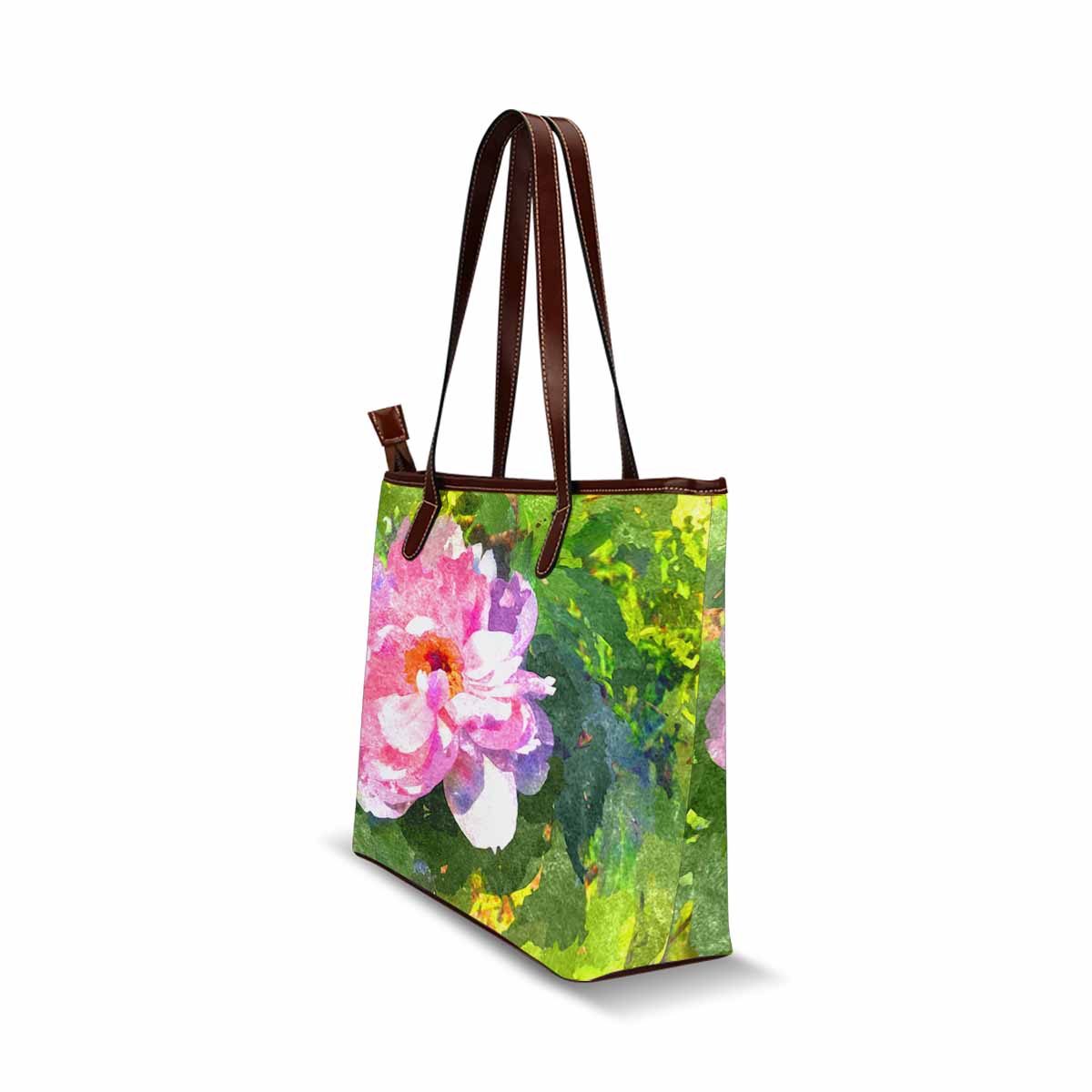 Classic Fabric handbag, watercolor floral, design 9