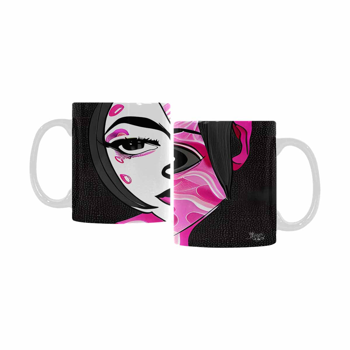 Coffee Mug, tea cup,caucasian Face, design 51