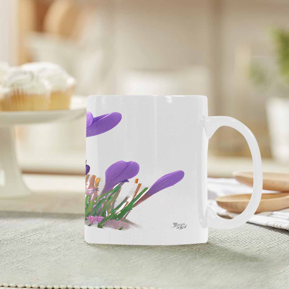 Quality Mug, coffee mug, tea cup, Bright florals, Set 2, design 1