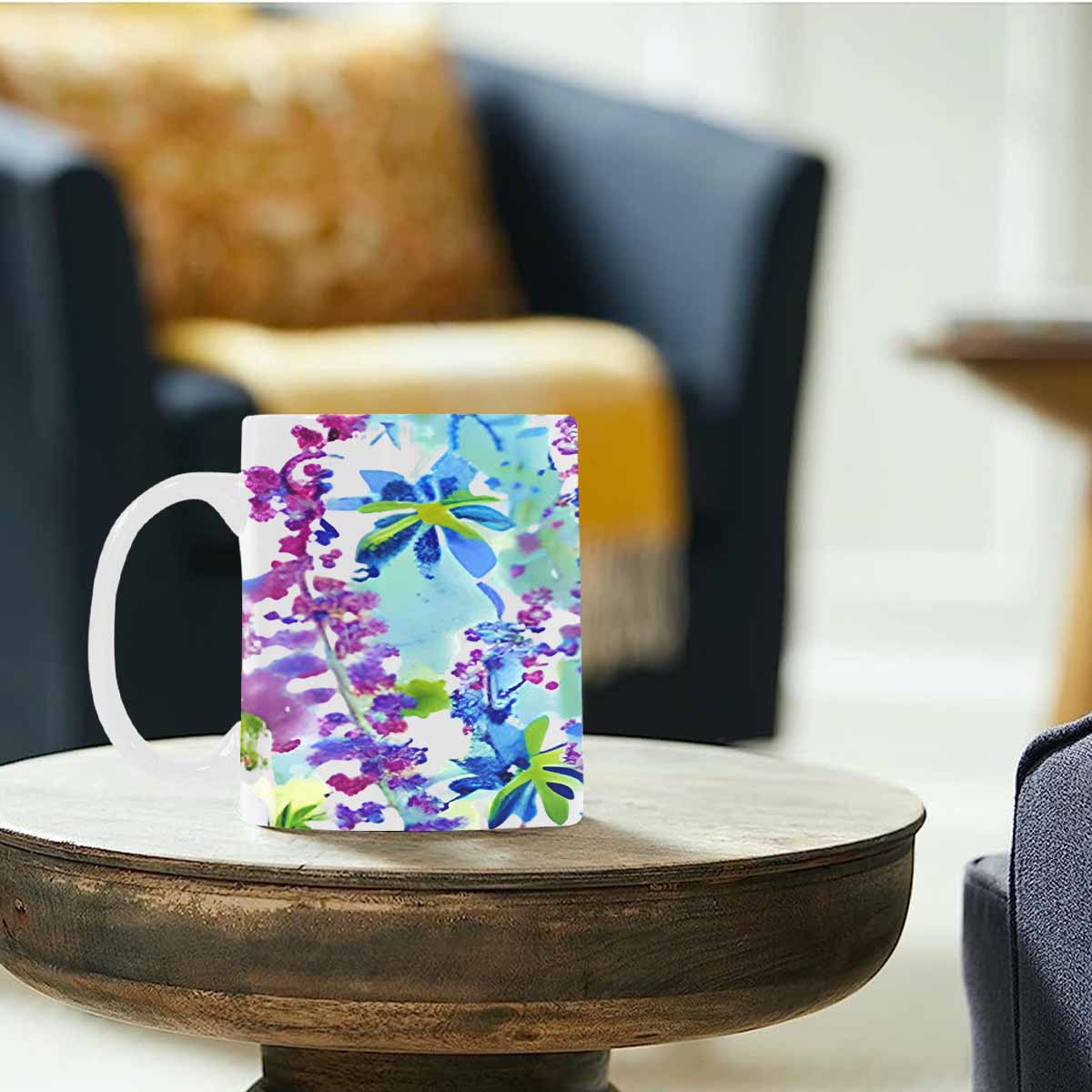 Quality Mug, coffee mug, tea cup, Bright florals, Set 1A, Design 33