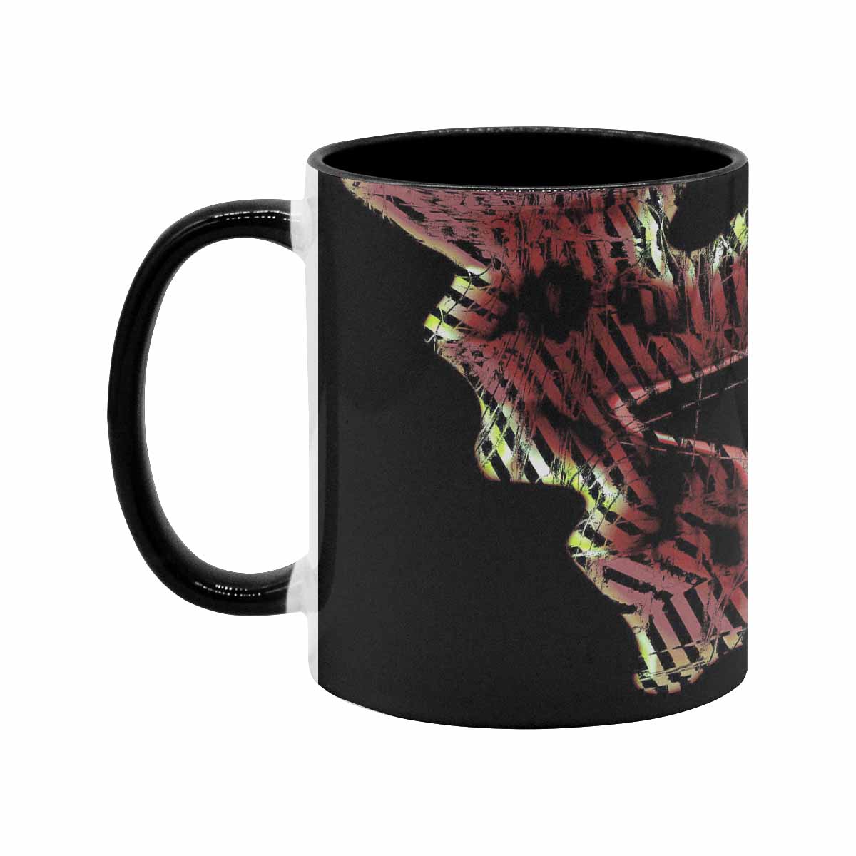 Coffee Mug, tea cup, black core, abstract, design 116