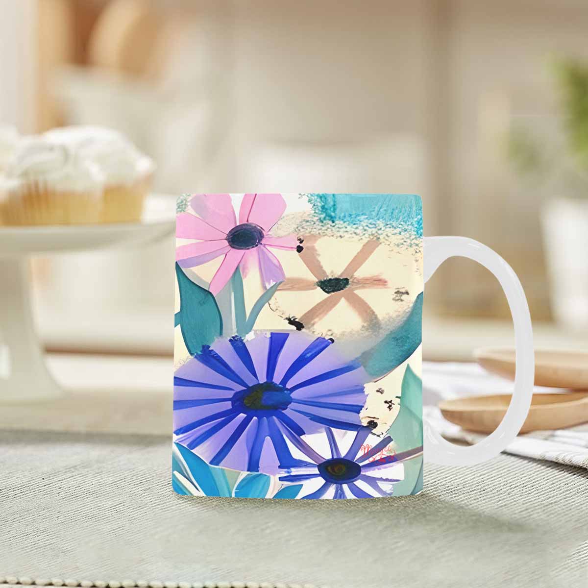 Quality Mug, coffee mug, tea cup, Bright florals, Set 1, Design 48