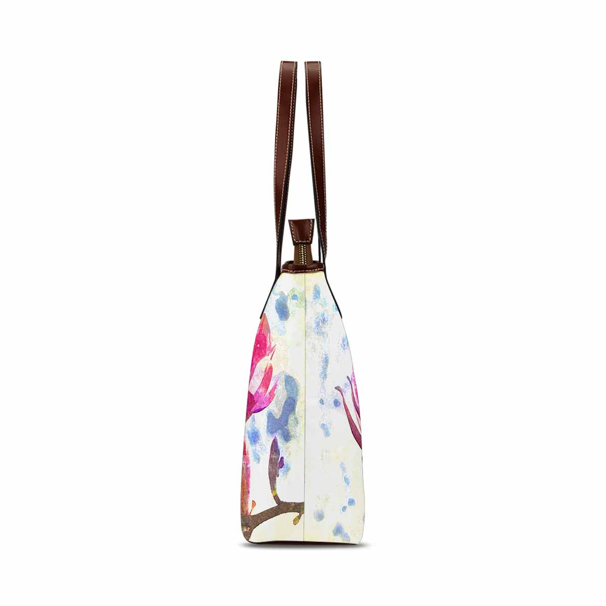 Classic Fabric handbag, watercolor floral, design 195