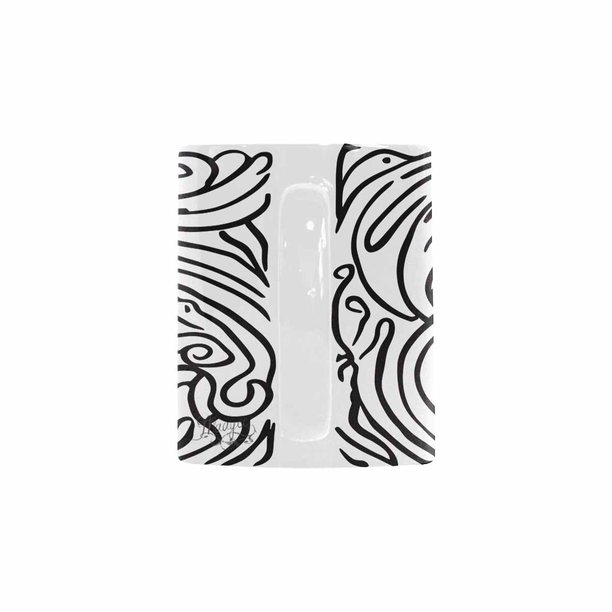 Quality Mug, coffee mug, tea cup, B & W Abstract, Set 1, design 27