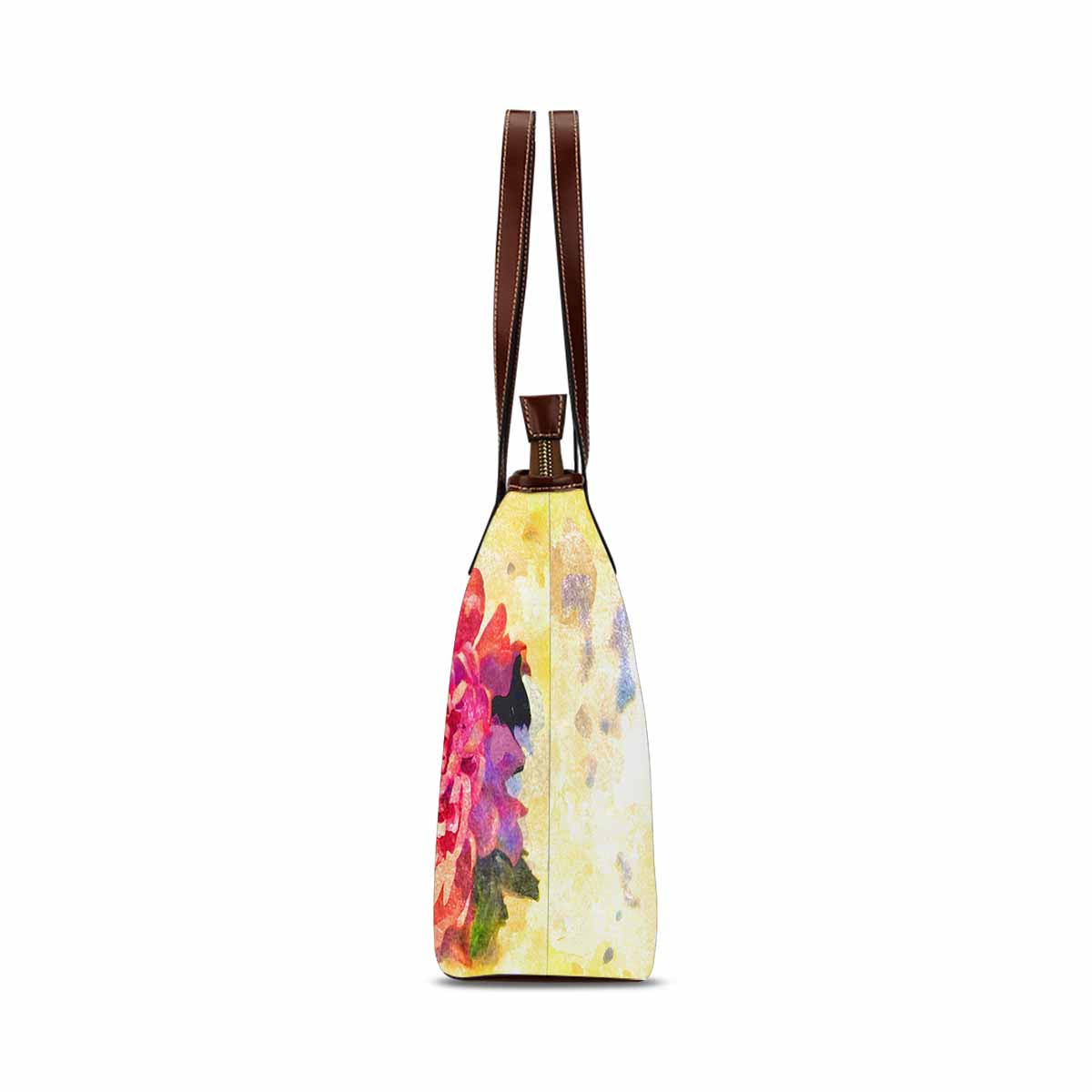 Classic Fabric handbag, watercolor floral, design 39