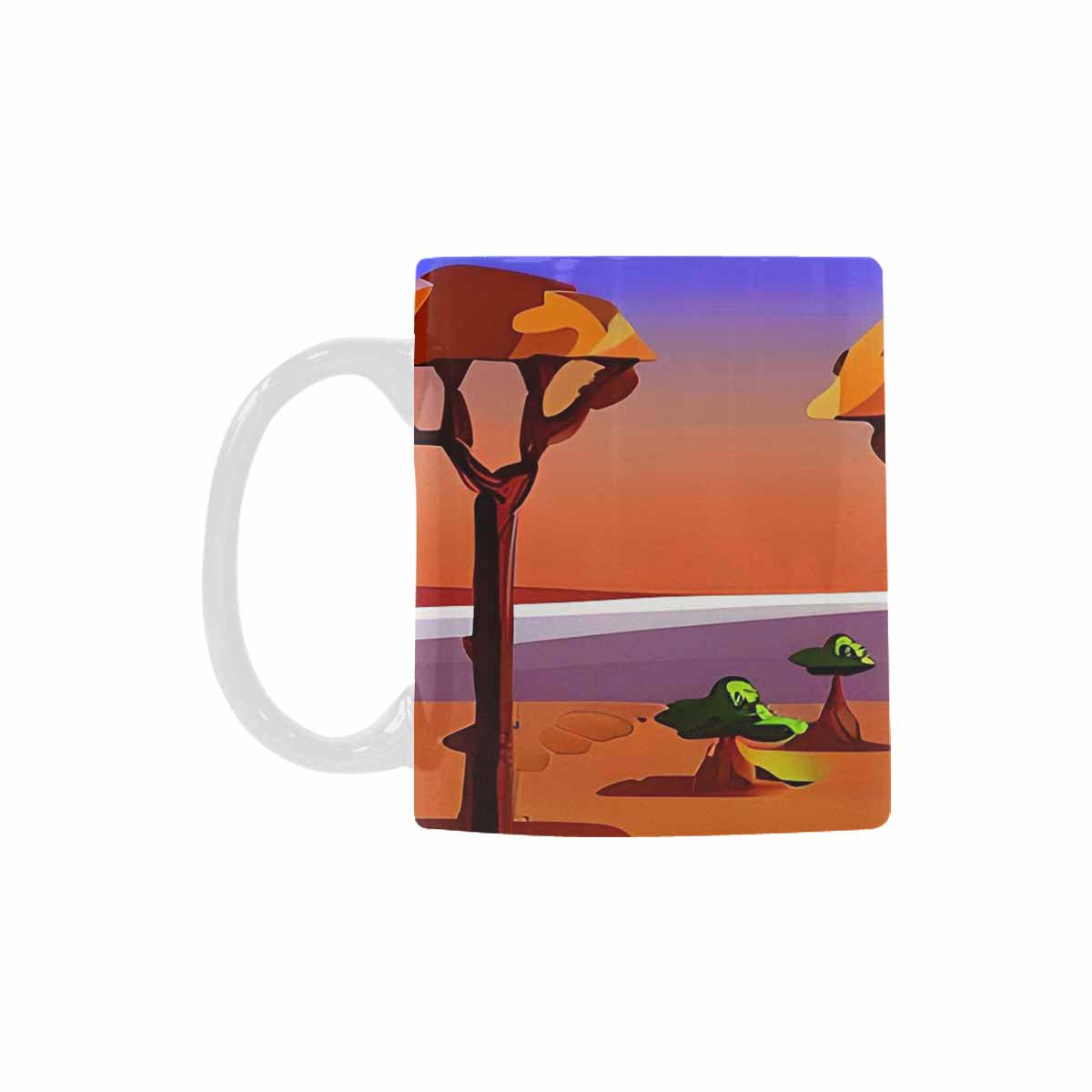 Coffee Mug, tea cup, desert scene, design 49