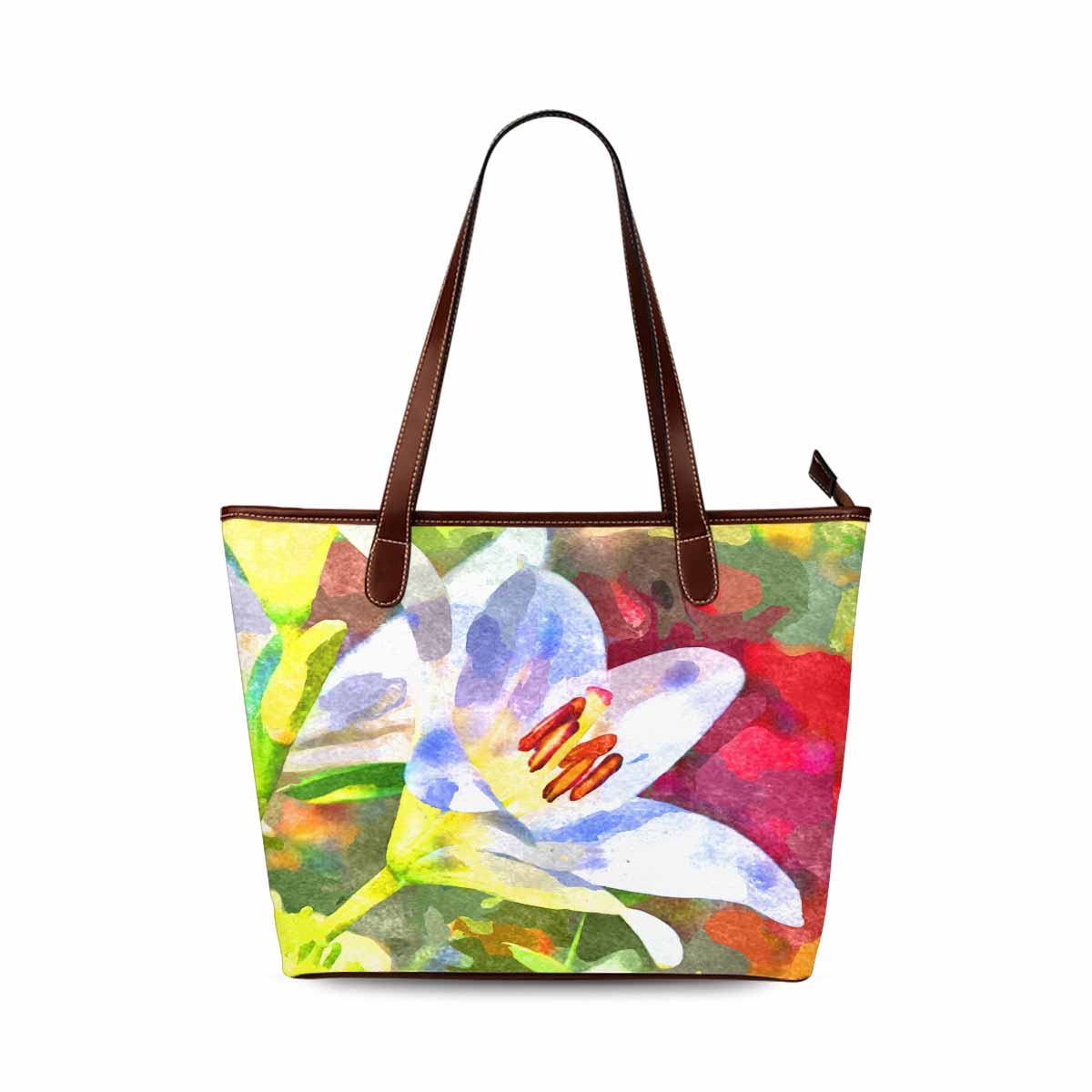 Classic Fabric handbag, watercolor floral, design 147