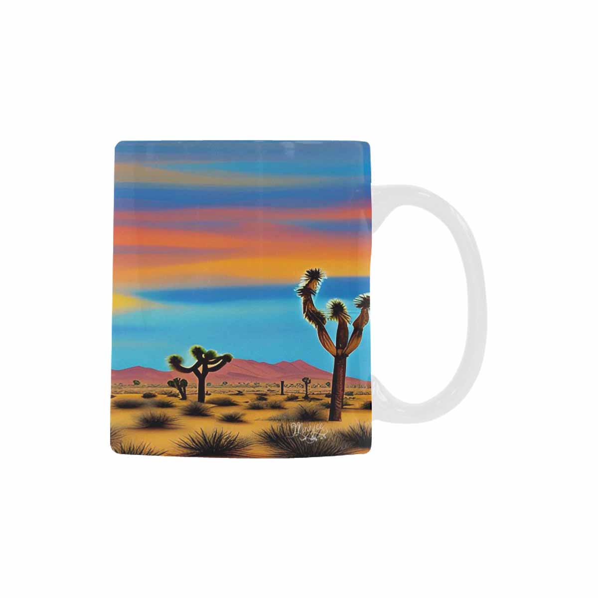 Coffee Mug, tea cup, desert scene, design 2