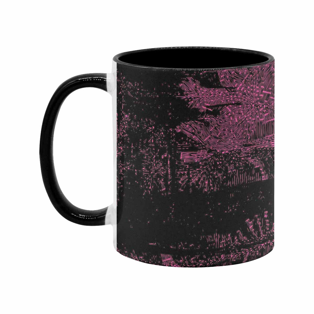 Coffee Mug, tea cup, black core, abstract, design 76