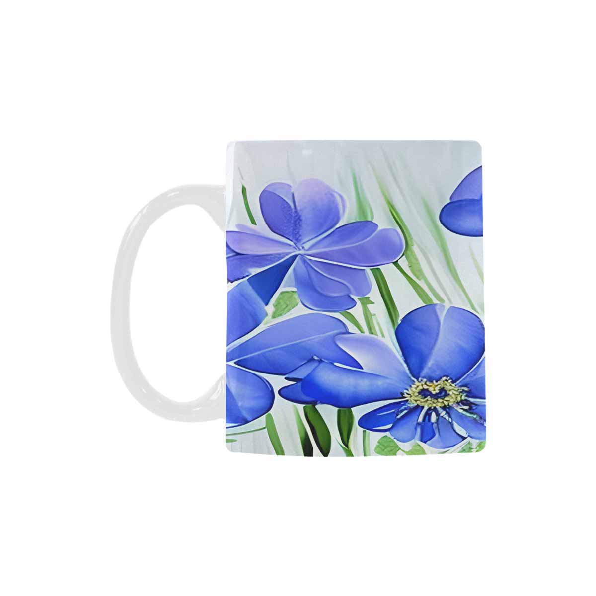 USA made Quality Mug, coffee mug, tea cup, Bright florals, Set 1, Design 86