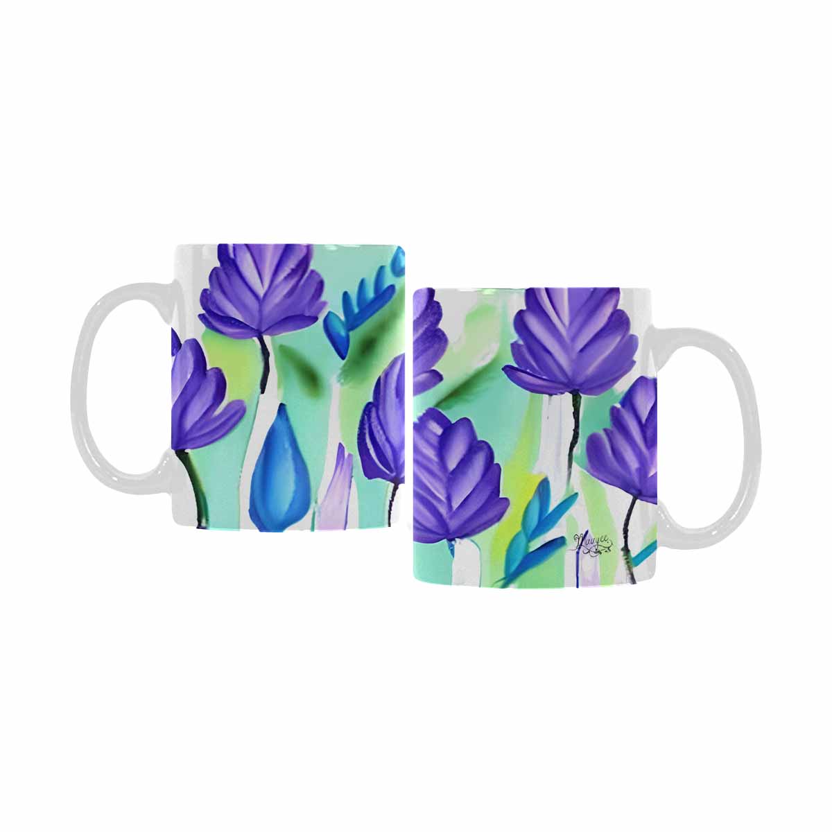 Quality Mug, coffee mug, tea cup, Bright florals, Set 1A, Design 62