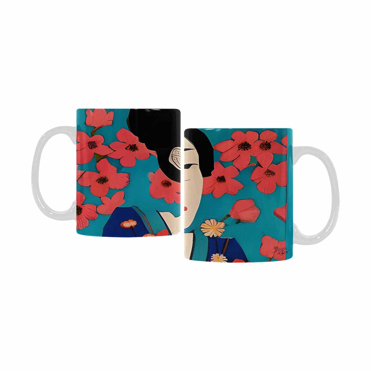 Quality Mug, coffee mug, tea cup, Asian Faces, Design 39