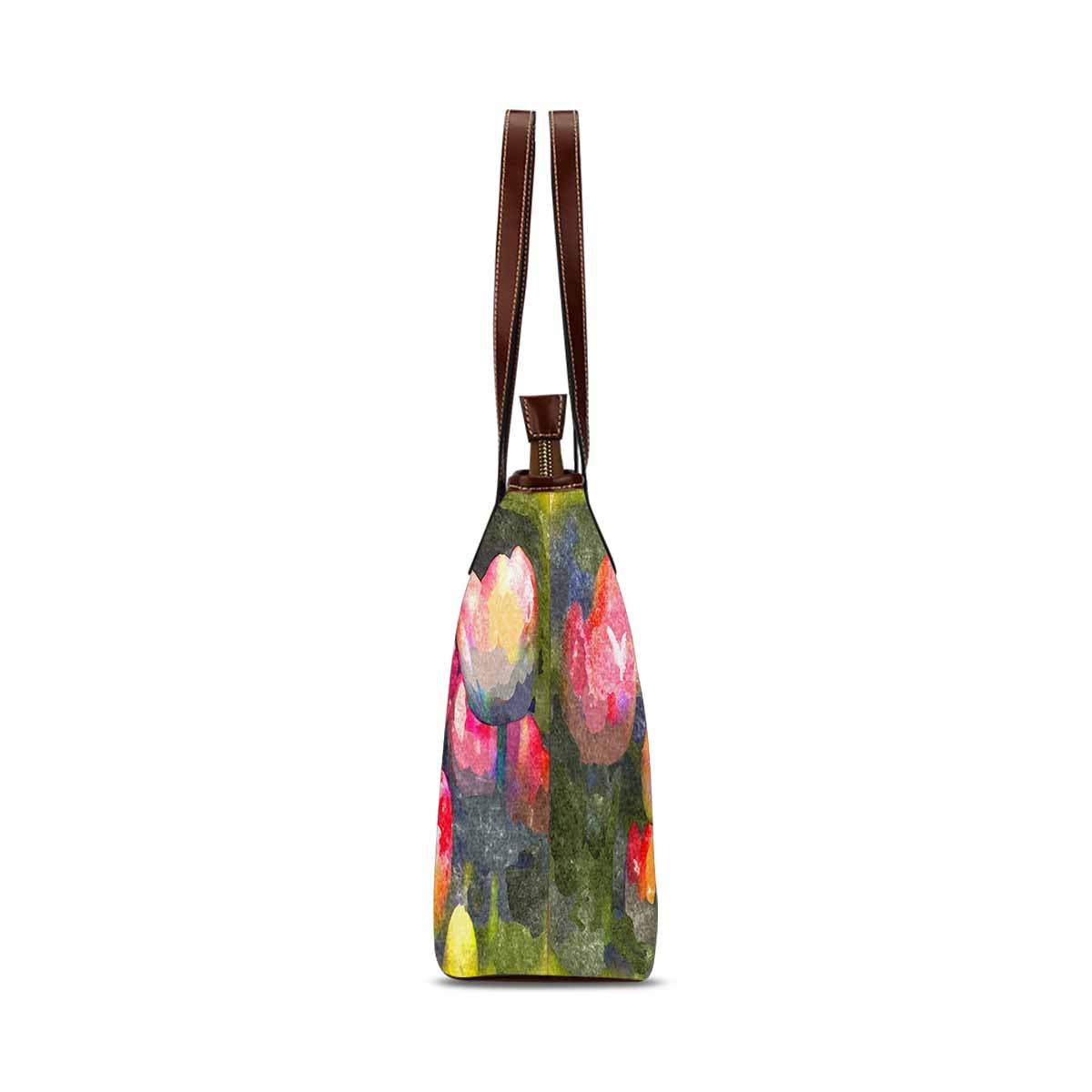 Classic Fabric handbag, watercolor floral, design 268