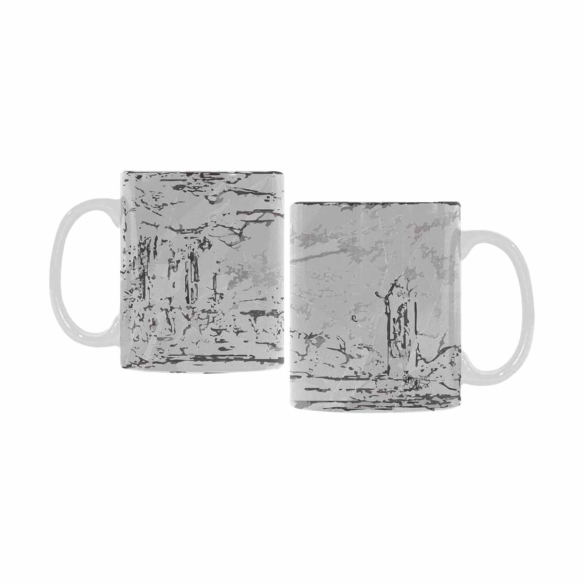 Quality Mug, coffee mug, tea cup, B & W Abstract, Set 1, design 155