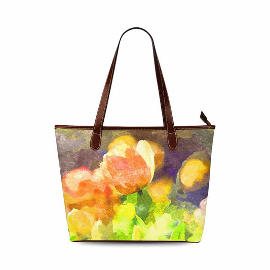 Classic Fabric handbag, watercolor floral, design 251