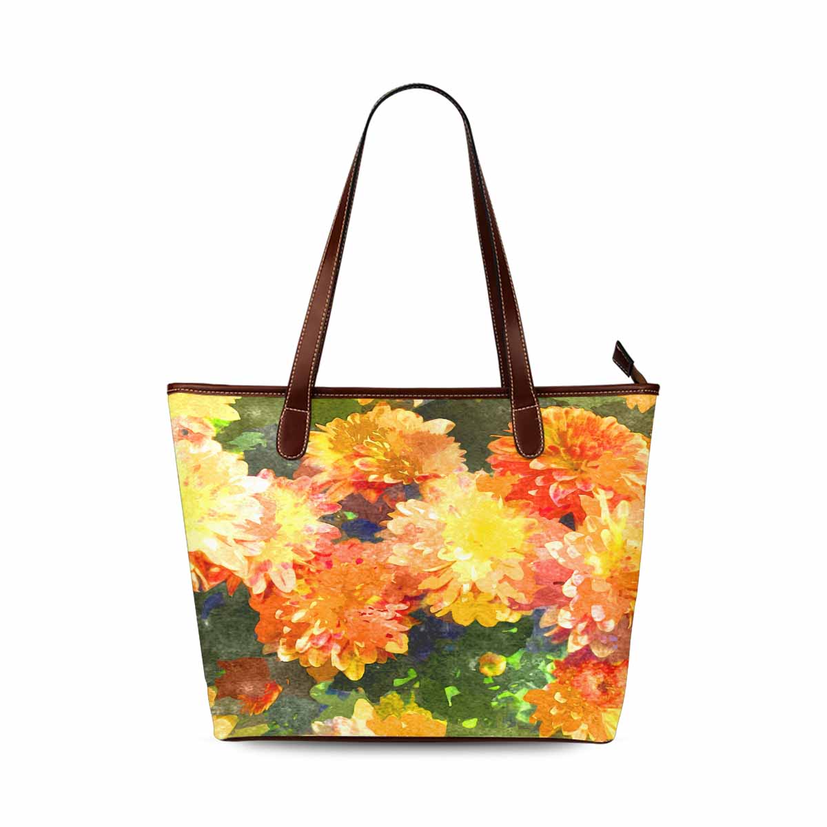 Classic Fabric handbag, watercolor floral, design 153