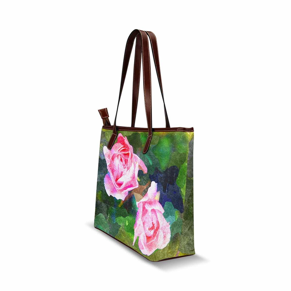 Classic Fabric handbag, watercolor floral, design 190