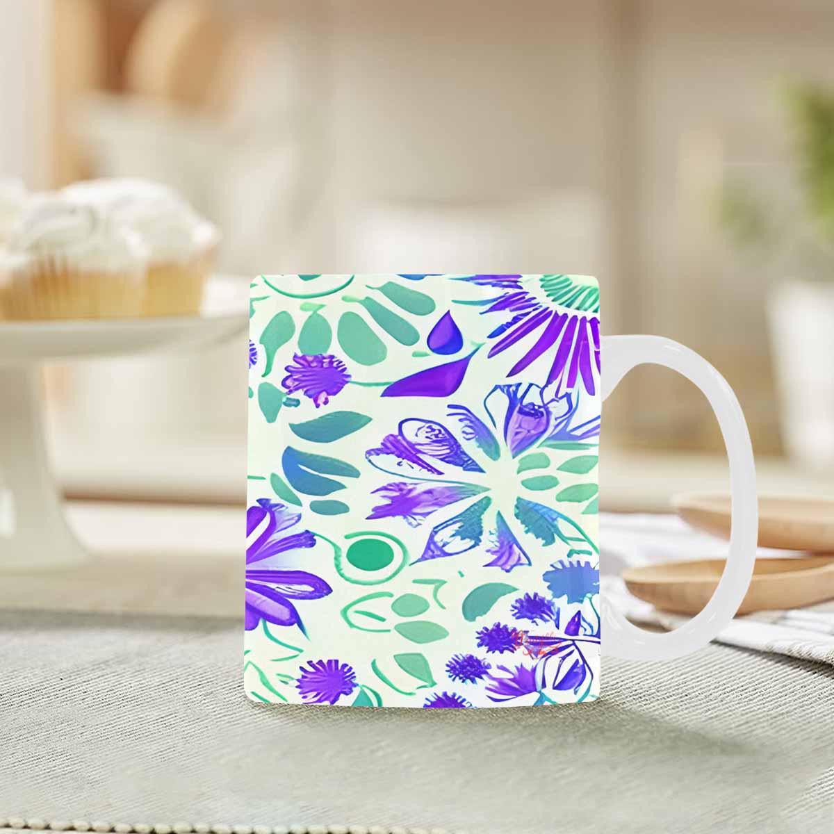 Quality Mug, coffee mug, tea cup, Bright florals, Set 1, Design 124