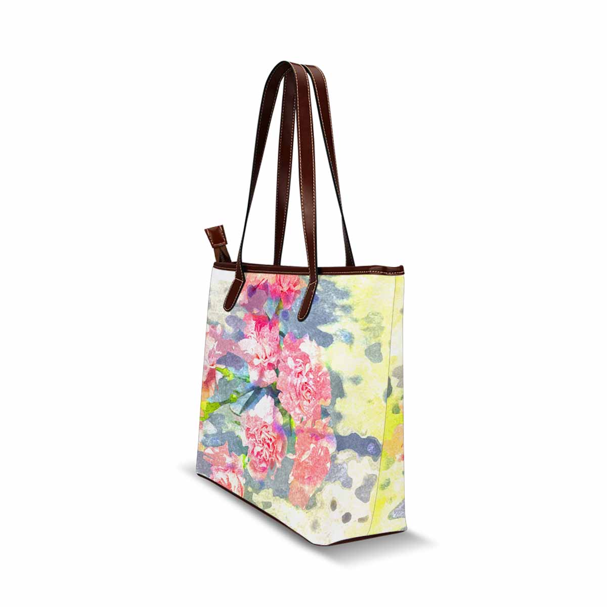 Classic Fabric handbag, watercolor floral, design 57