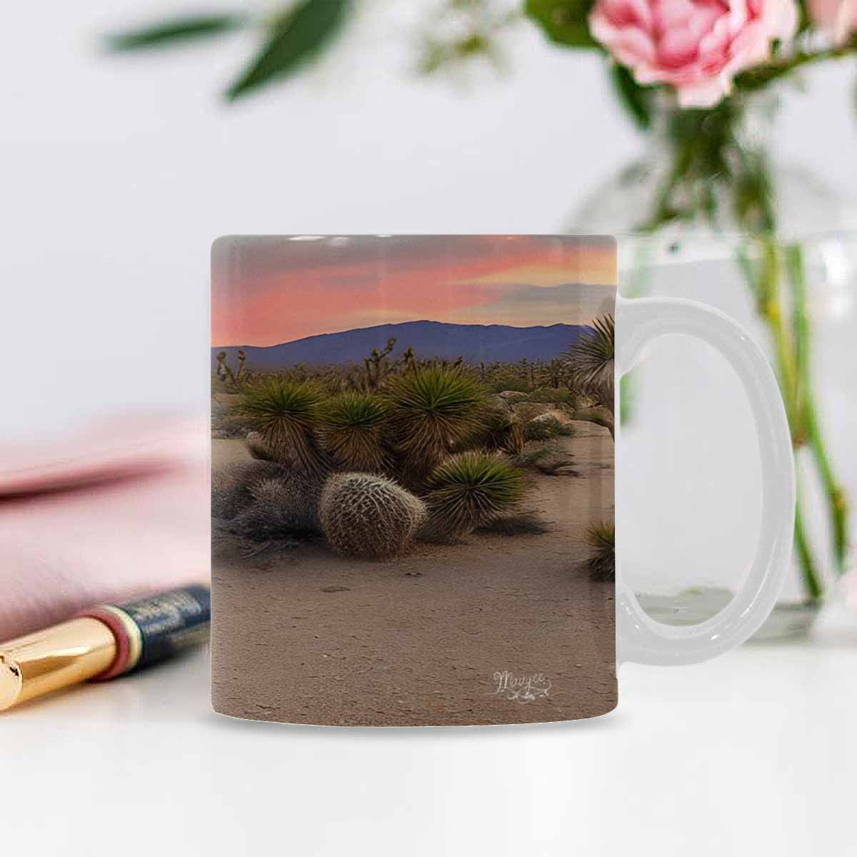 Coffee Mug, tea cup, desert scene, design 79