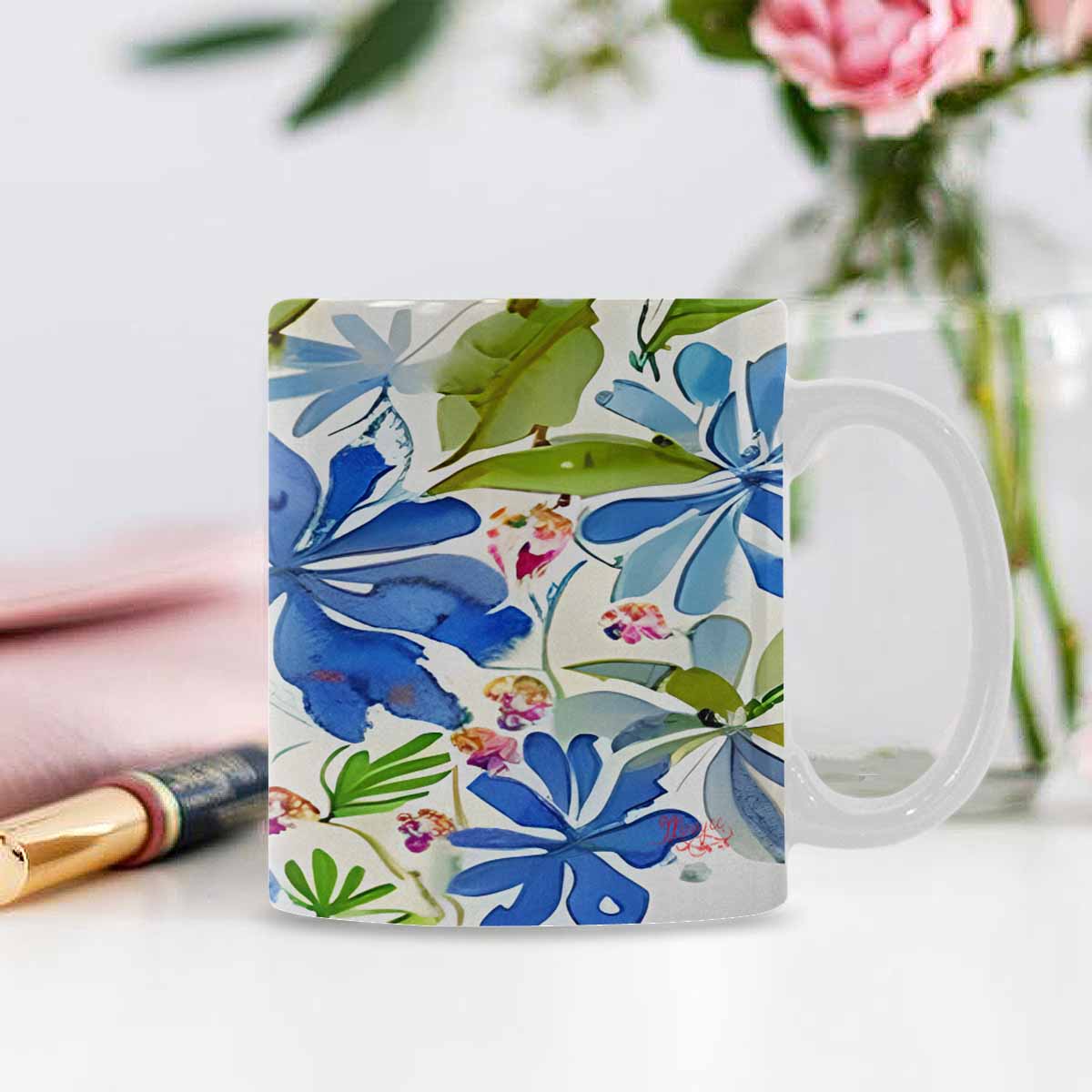 Quality Mug, coffee mug, tea cup, Bright florals, Set 1, Design 36