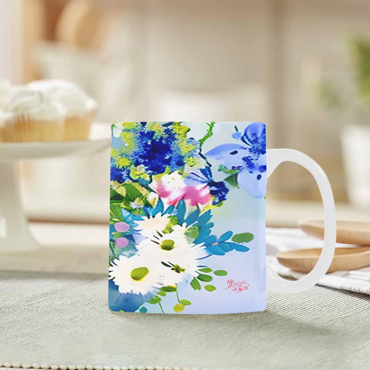 Quality Mug, coffee mug, tea cup, Bright florals, Set 1, Design 31