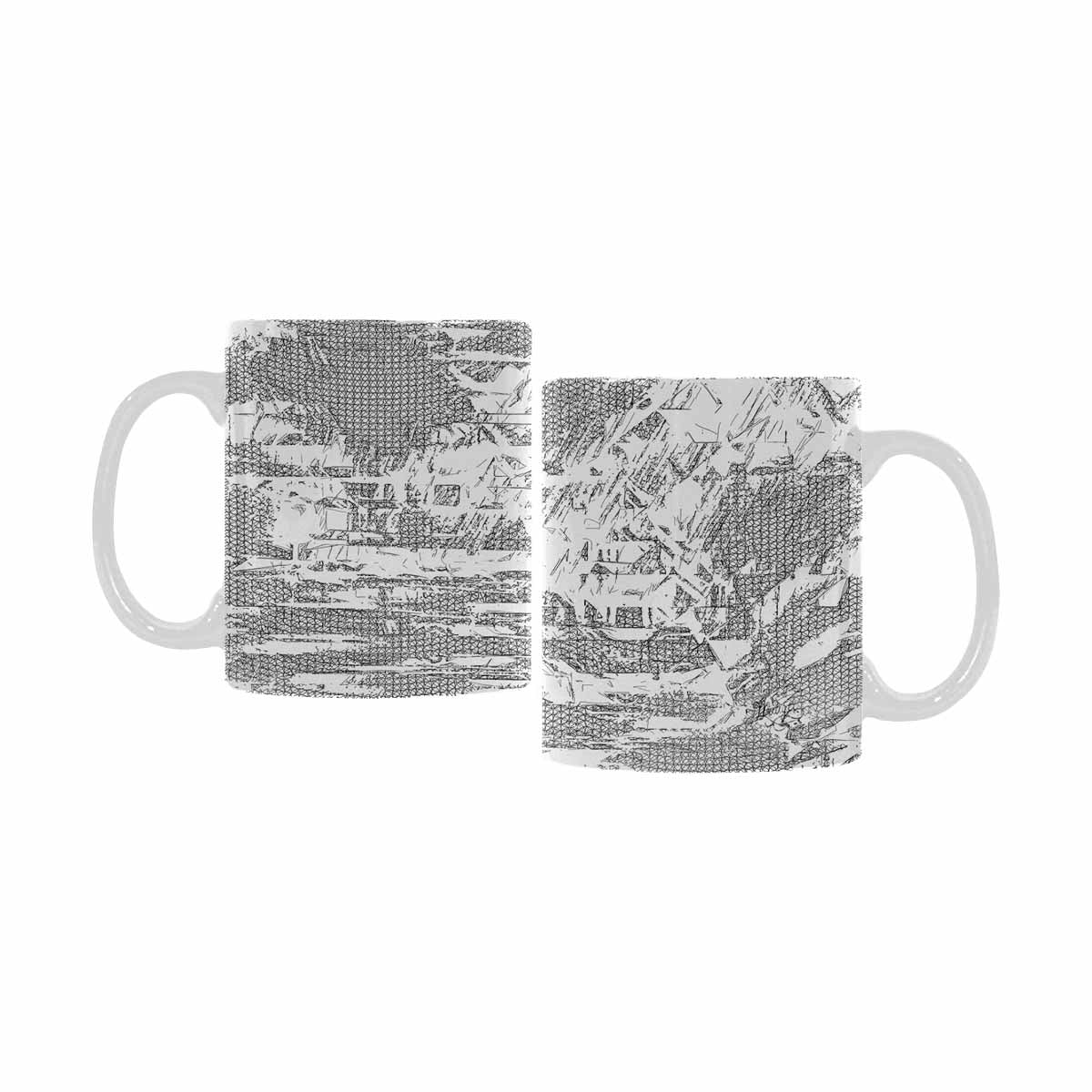 Quality Mug, coffee mug, tea cup, B & W Abstract, Set 1, design 81