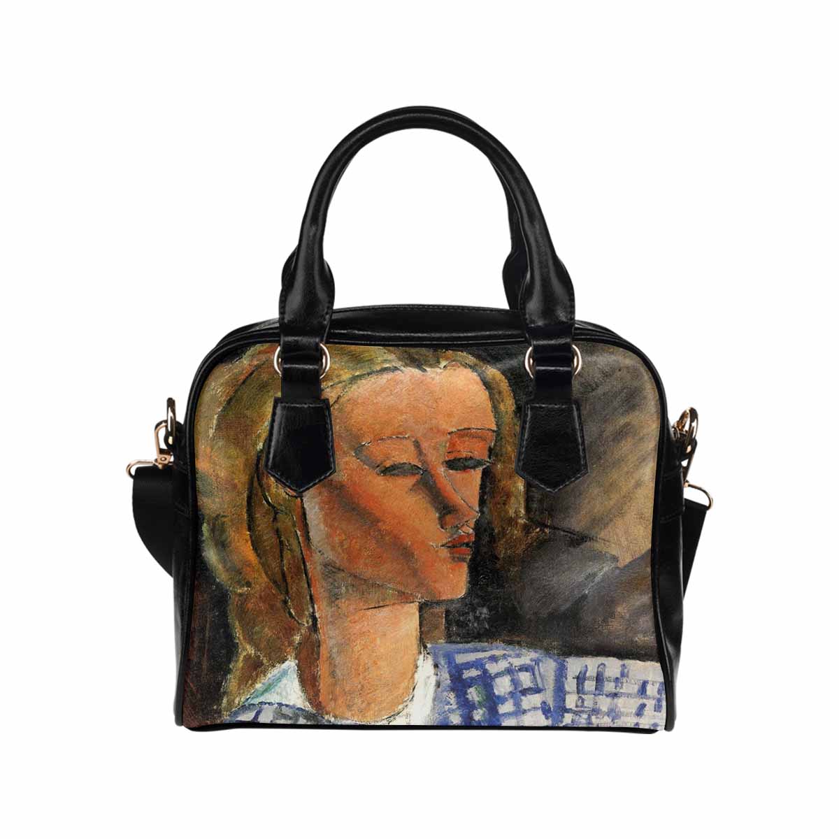 Shoulder PU Leather handbag, Modigliani design, choice of 2 colors, Portrait of Beatrice Hastings 3