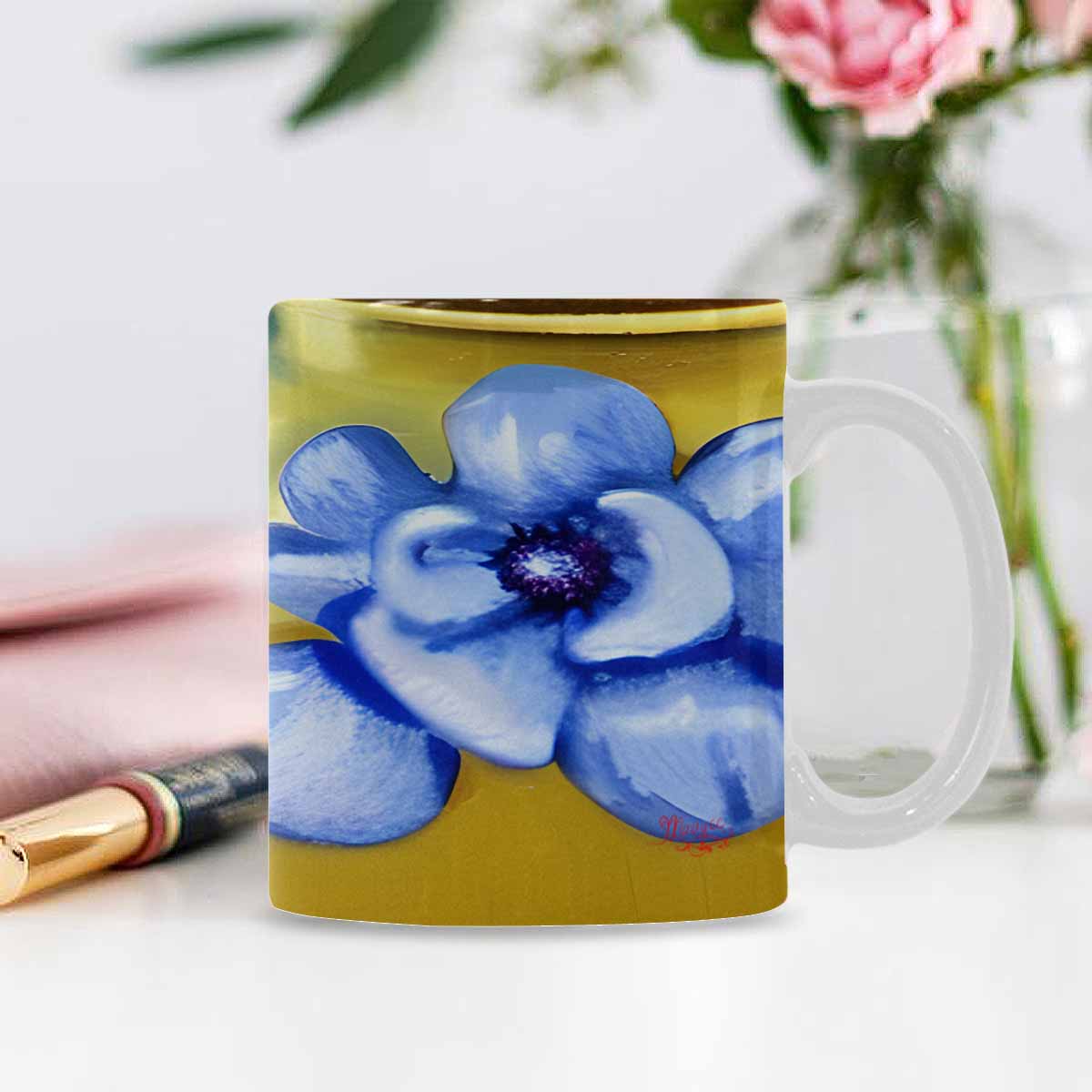 Quality Mug, coffee mug, tea cup, Bright florals, Set 1, Design 160