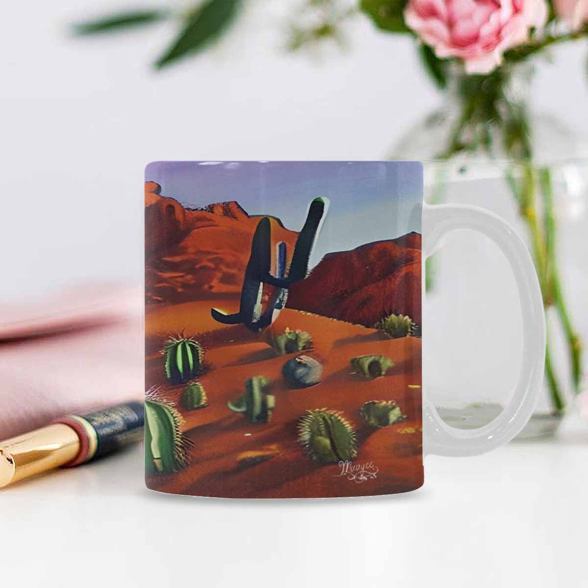 Coffee Mug, tea cup, desert scene, design 27