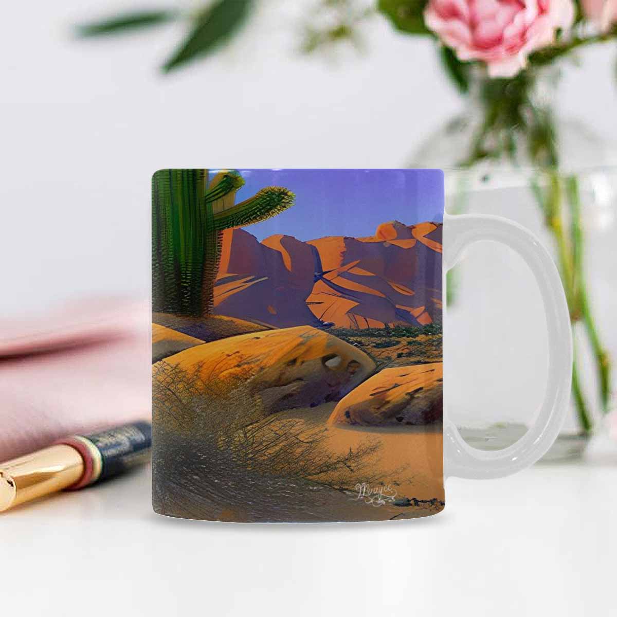 Coffee Mug, tea cup, desert scene, design 12