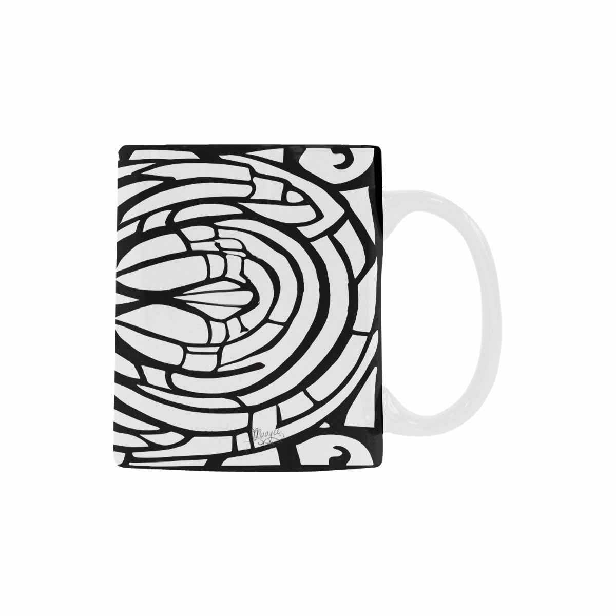 Quality Mug, coffee mug, tea cup, B & W Abstract, Set 1, design 56