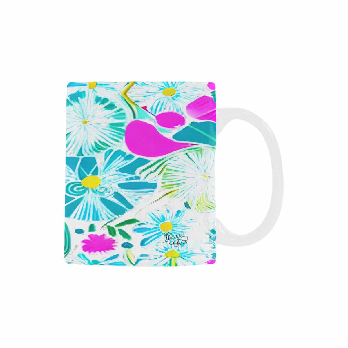 USA made Quality Mug, coffee mug, tea cup, Bright florals, Set 1A, Design 131