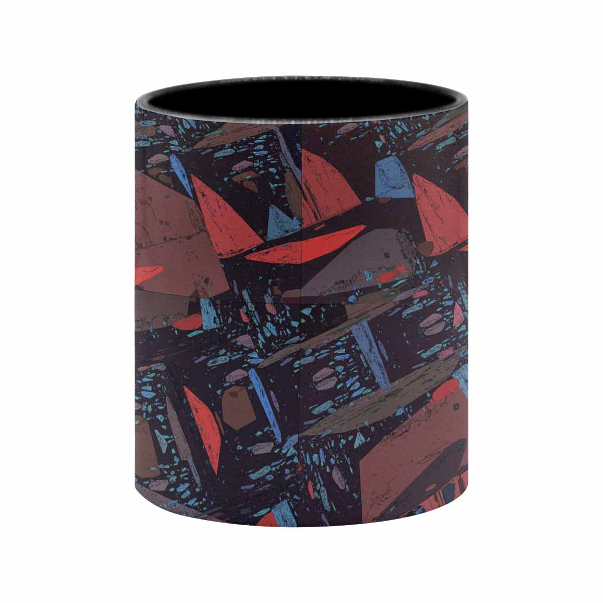 Coffee Mug, tea cup, black core, abstract, design 86