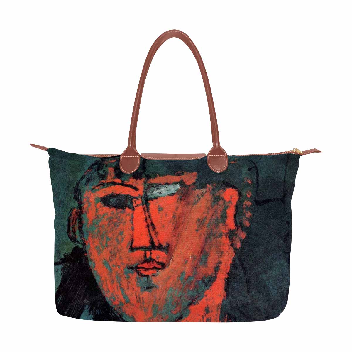 Classic handbag, Modigliani design, choice of 2 colors, Head