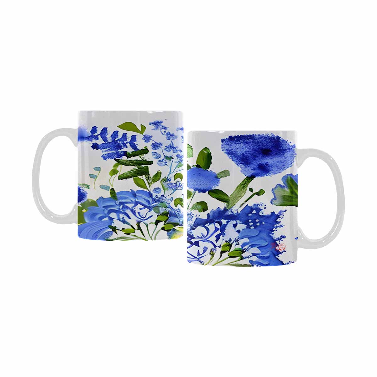 Quality Mug, coffee mug, tea cup, Bright florals, Set 1, Design 24