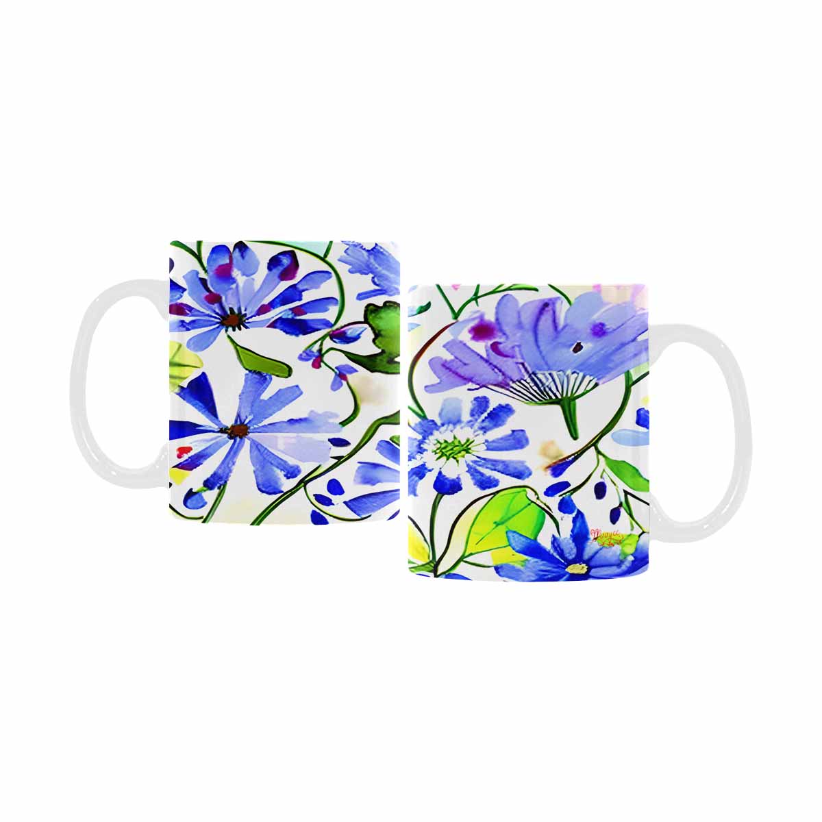 USA made Quality Mug, coffee mug, tea cup, Bright florals, Set 1, Design 37