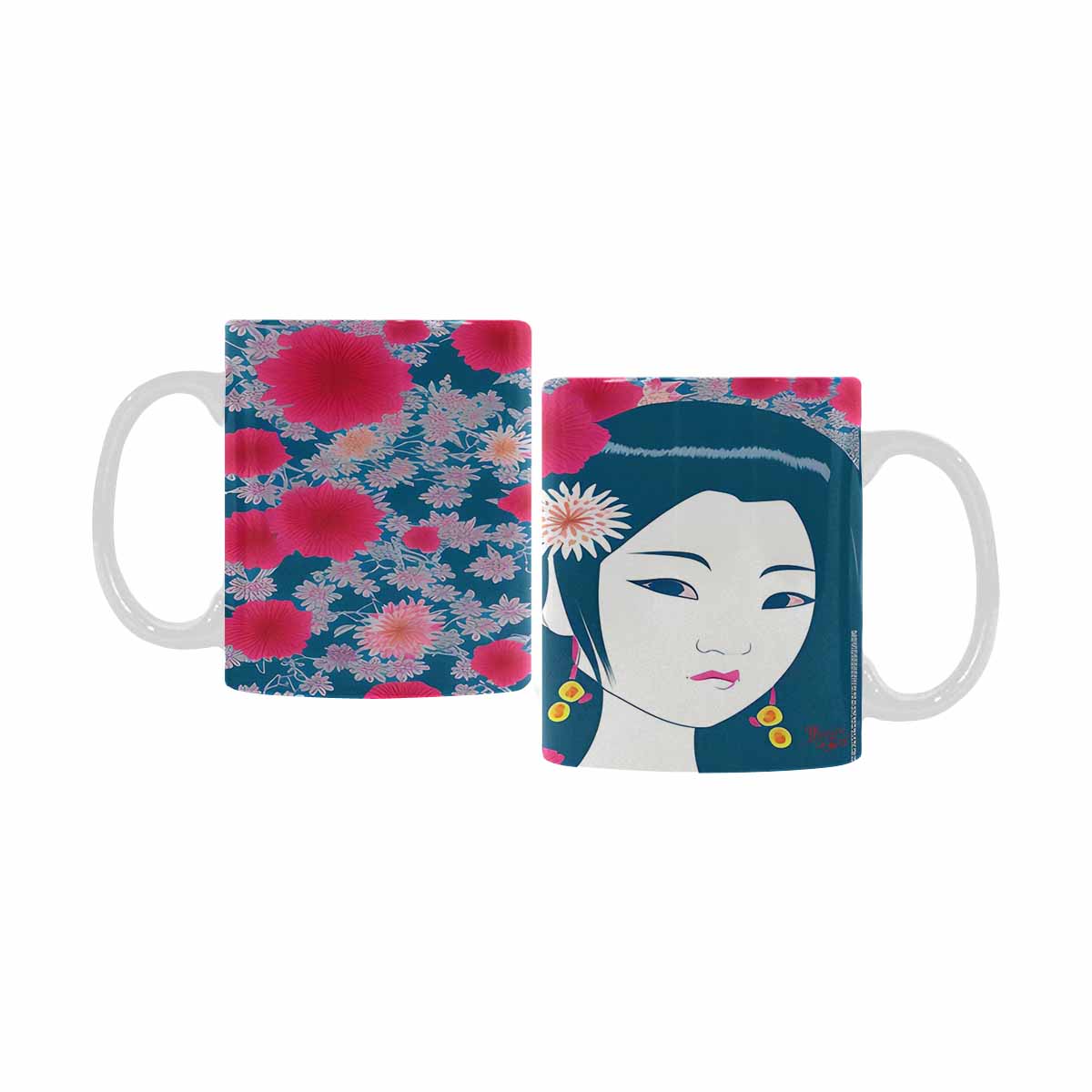 Quality Mug, coffee mug, tea cup, Asian Faces, Design 13