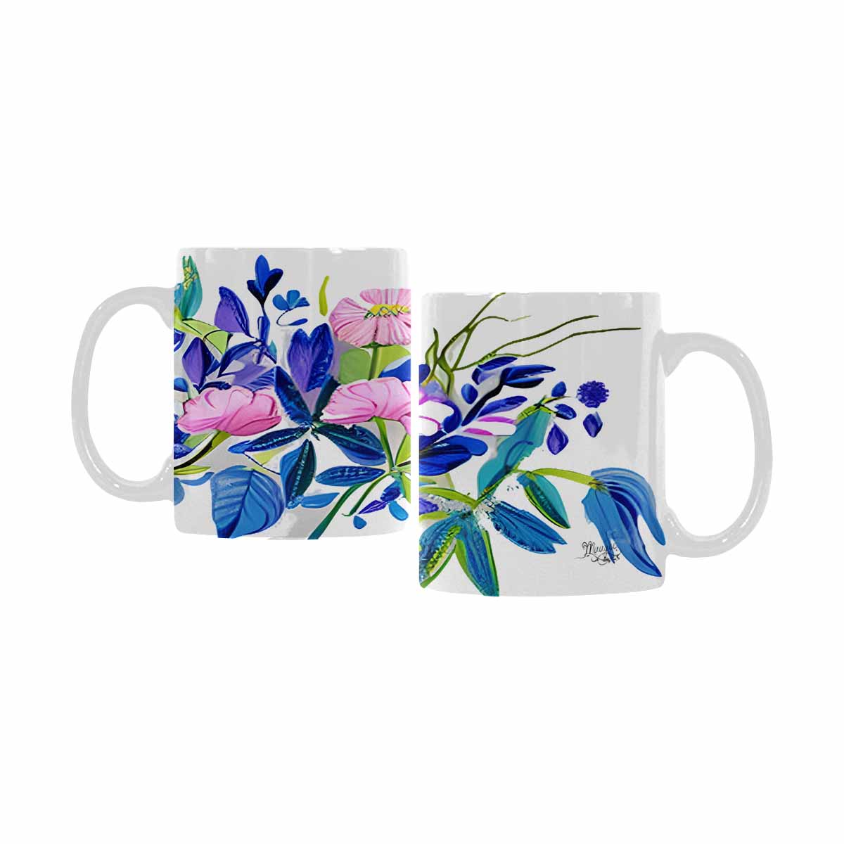 Quality Mug, coffee mug, tea cup, Bright florals, Set 1A, Design 40