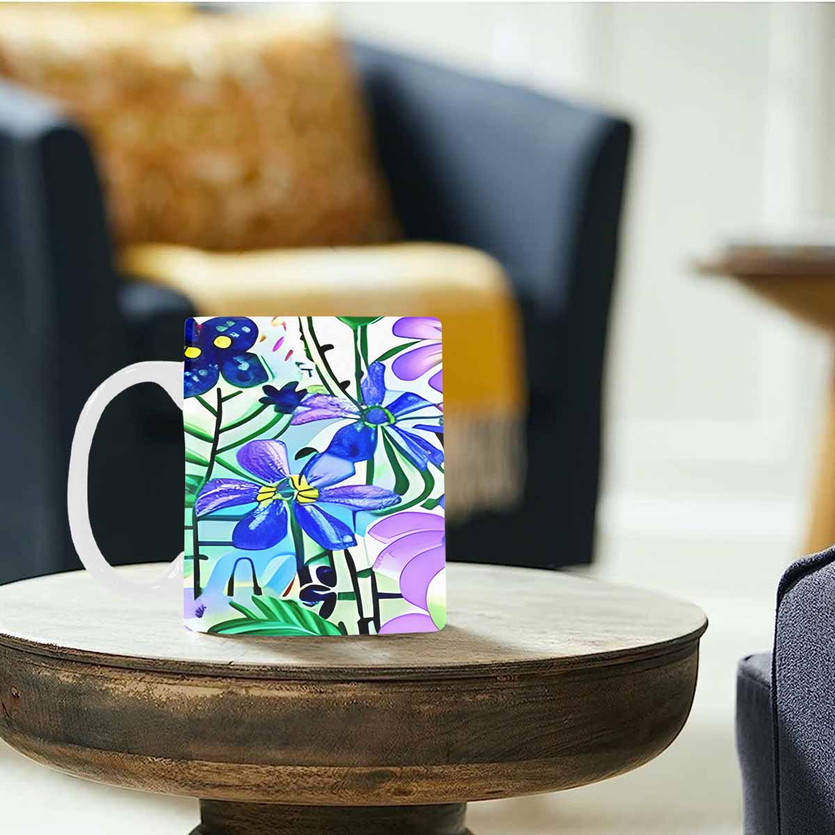 Quality Mug, coffee mug, tea cup, Bright florals, Set 1, Design 43