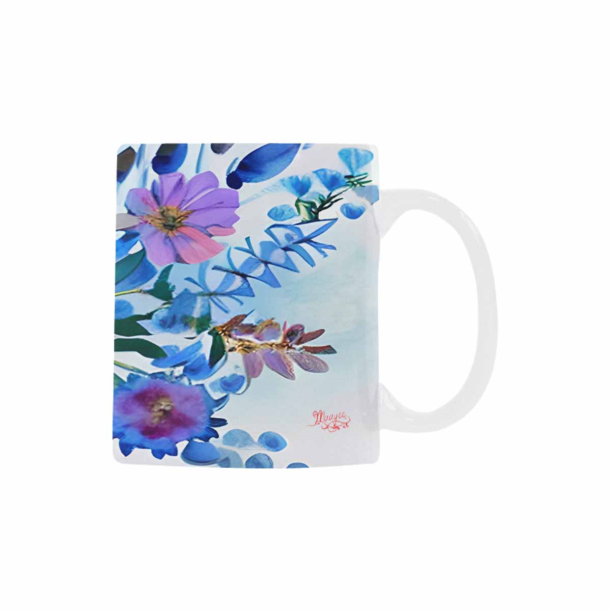 USA made Quality Mug, coffee mug, tea cup, Bright florals, Set 1, Design 20